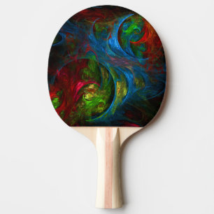 Raquete De Ping Pong Genesis Blue Abstrato Art