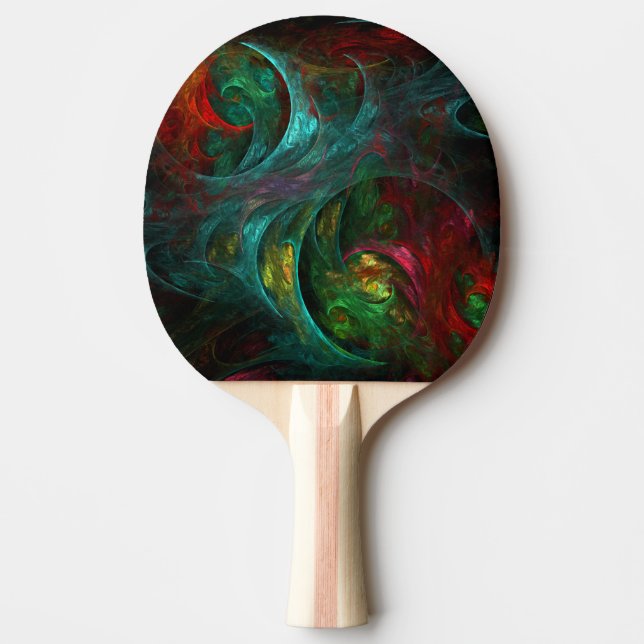 Raquete De Ping Pong Genesis Nova Abstrato Art (Frente)