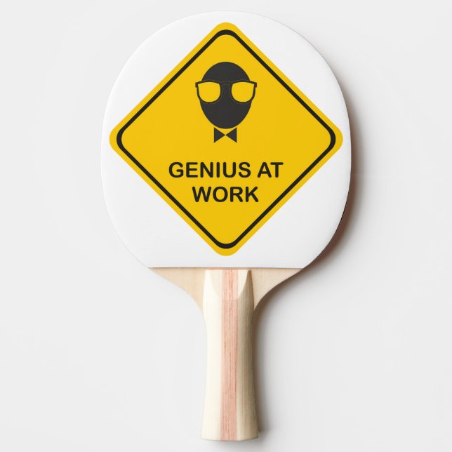 Raquete De Ping Pong Gênio Divertido no Trabalho (Frente)