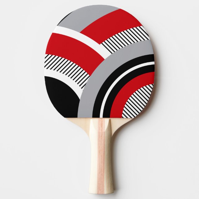 Raquete De Ping Pong Geometria colorida (Frente)
