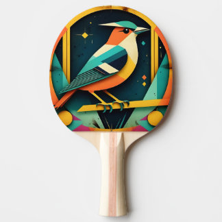 Raquete De Ping Pong Geometric Avian Art