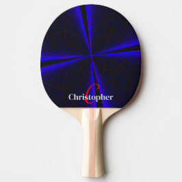 Raquete de Ping Pong Geométrica Folha de Trevo com