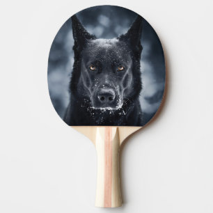 Raquete De Ping Pong German shepherd Preto