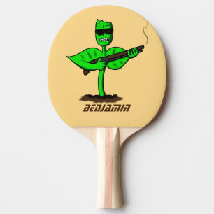 Raquete De Ping Pong Germinador cyborg planta engraçada desenho animado