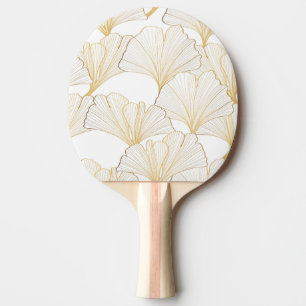 Raquete De Ping Pong Ginkgo Dourado: Esquema de Folha Luxuosa