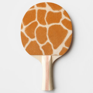 Raquete De Ping Pong Girafa Encontra Impressão Animal Exótica