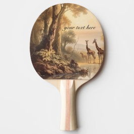 Raquete De Ping Pong Girafas botânicas, personalizáveis