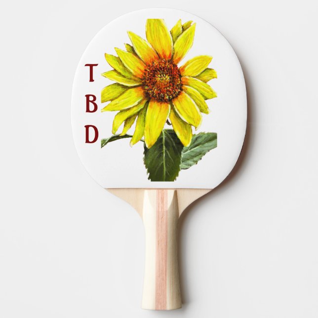 Raquete de Ping Pong Girassol (Frente)