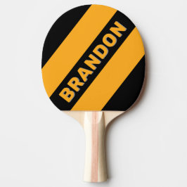Raquete De Ping Pong Girassol Retro Buzz Três Listras Grossas com Nome