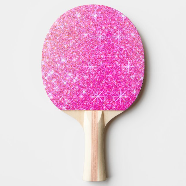 Raquete De Ping Pong Girly Pink Sparkle (Frente)