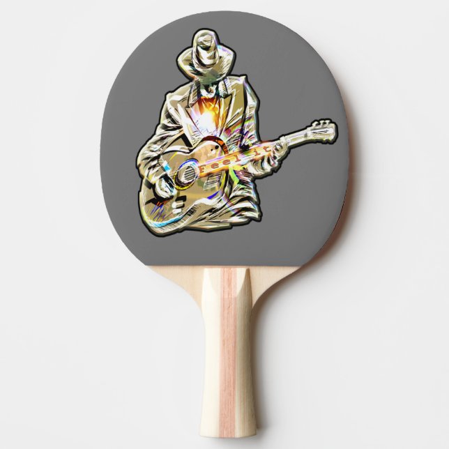 Raquete De Ping Pong Gitarren Blues Mann - Feel it   Tischtennis Schläg (Frente)