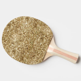 Raquete De Ping Pong Glitter Confetti Dourado