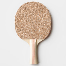 Raquete De Ping Pong Glitter de Lâmina Dourada do Rosa de Pêssego