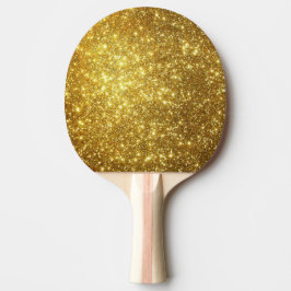 Raquete De Ping Pong Glitter Glitter Gelado Gelado Dourado Gelado Bling