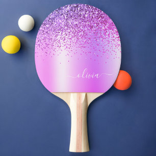 Raquete De Ping Pong Glitter Puro Glam Metal Monograma