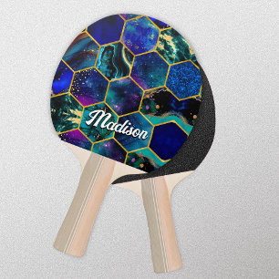 Raquete De Ping Pong Glitter Turquoise azul-escura-escura