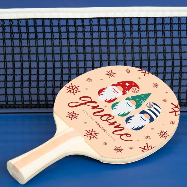 Raquete De Ping Pong Gnomo de Natal do Holidays Snowflakes (Insitu)