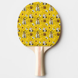 Raquete De Ping Pong Gnomos Fazer Mel Amarelo Amarelo Abelhas