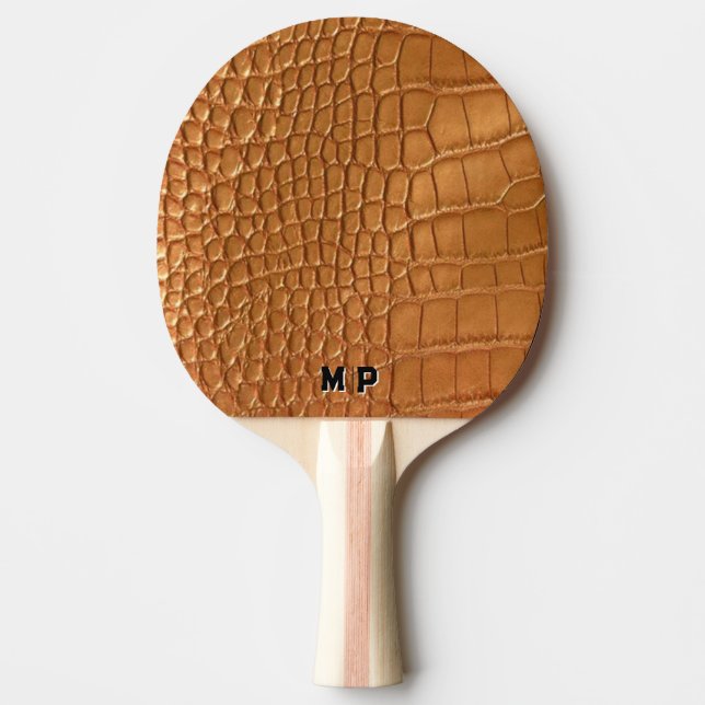 Raquete De Ping Pong Gold leather texture luxury meeting planner (Frente)