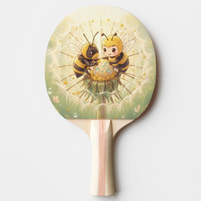 Raquete De Ping Pong Golden Bumblebee in Bloom Dance.5 (Frente)