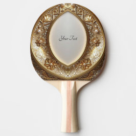 Raquete De Ping Pong Golden Ornate Ping Pong Paddle