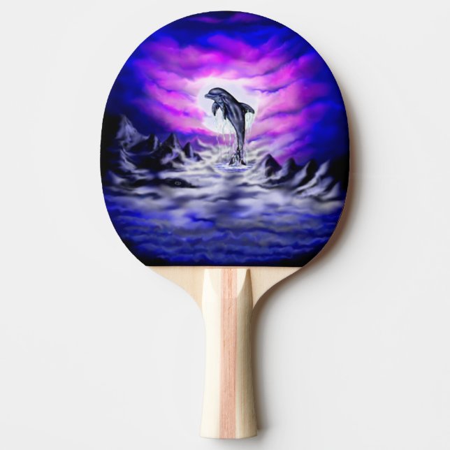 Raquete De Ping Pong Golfinho de Lua (Frente)
