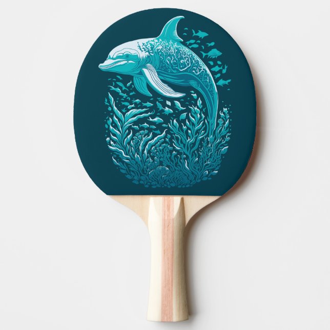 Raquete De Ping Pong Golfinho de Natação (Frente)