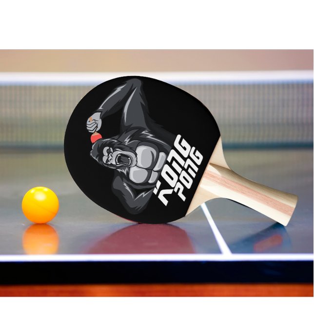 Raquete De Ping Pong Gorila Mesa Personalizada Moderna e Zangada (personalized funny ping pong paddle)