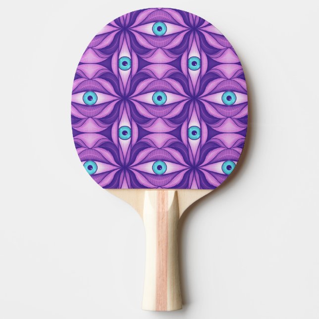 Raquete De Ping Pong Gótico de Testemunhas Roxo Púrpura (Frente)