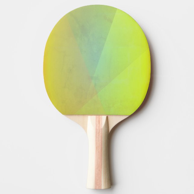 Raquete De Ping Pong Gradação Geométrica Amarela Moderna (Frente)