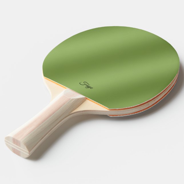 Raquete De Ping Pong Gradação Verde Sólido Moderno Padrão de Onda (Frente inclinada)