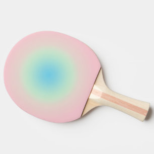 Raquete De Ping Pong Gradiente azul rosa Ombre Pastel Estético Verão