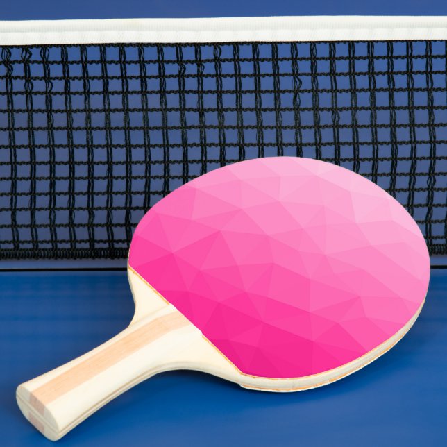 Raquete De Ping Pong Gradiente Rosa Quente Padrão de Malha Geométrica (Insitu)