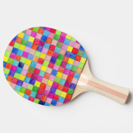 Raquete De Ping Pong Gráfico Colorido Padrões de Papel Padrão de 2 Lado
