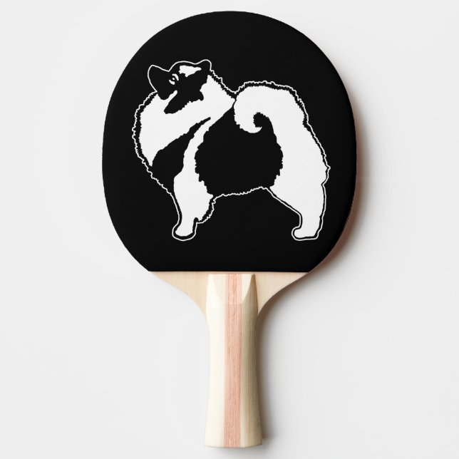 Raquete De Ping Pong Gráficos Keeshond - Arte de Cachorro Original (Frente)