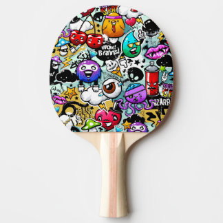 Raquete De Ping Pong Grafite de Frutas e vegetais