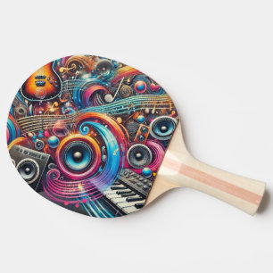 Raquete De Ping Pong Grafite de música legal