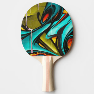 Raquete De Ping Pong Grafite de Parede do legal Bloco de Cintura