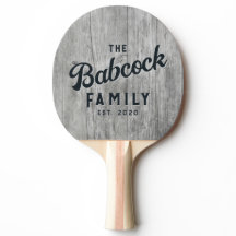 Gray Timber Retro Family Name & Year