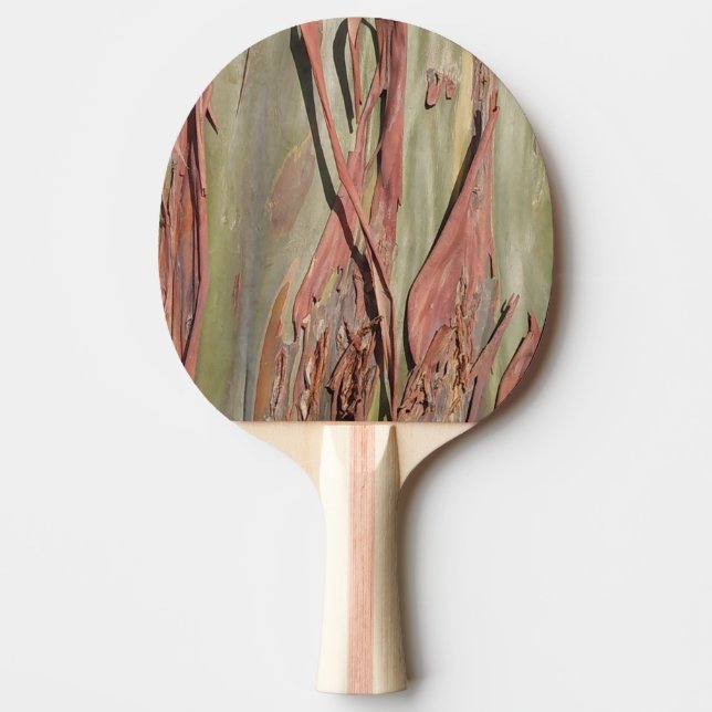 Raquete De Ping Pong Green Camo Tree Bark Ping Pong Paddle (Frente)