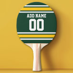 Raquete De Ping Pong Green Yellow Sports Futebol Jersey Name Number<br><div class="desc">Cor Verde Escuro e Amarelo Ouro — Se você é dono da equipe de futebol Fantasia,  faça seus próprios produtos e mostre aos seus amigos! Ou...  você joga futebol Segundo grau e quer uma lembrança? Esta design de camisa é perfeita para qualquer um que joga esportes.</div>