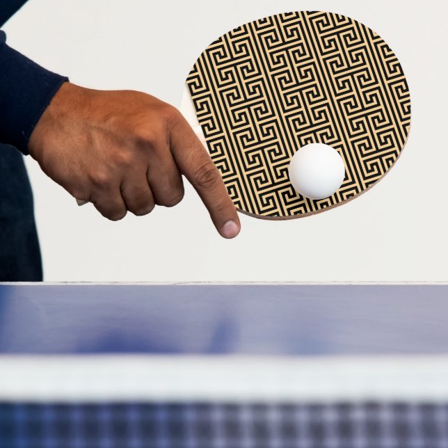 Raquete De Ping Pong Grego Meander Key Square H Patterno Brown (Insitu)