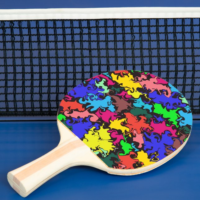 Raquete De Ping Pong Grelha Colorida abstrato / (Insitu)