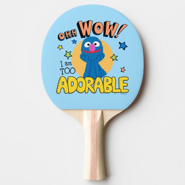 Raquete De Ping Pong Grover | Sou Muito Adorável (Frente)