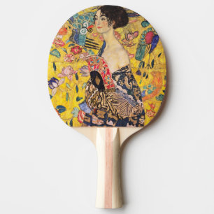 Raquete De Ping Pong Gustav Klimt - Senhora com ventilador