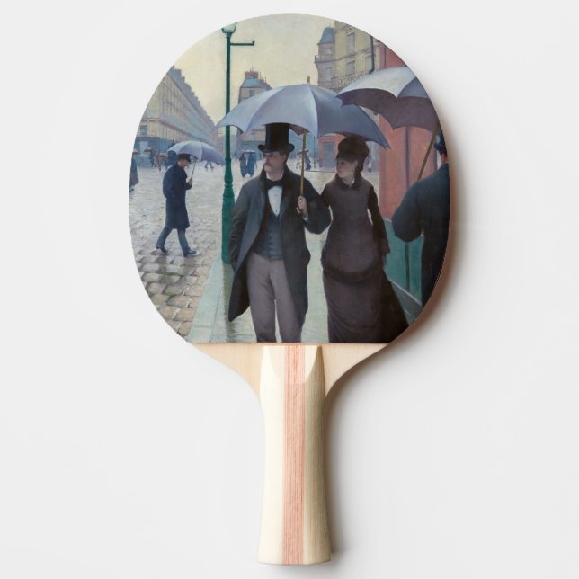 Raquete De Ping Pong Gustave Caillebotte - Paris Street; Rainy Day (Frente)
