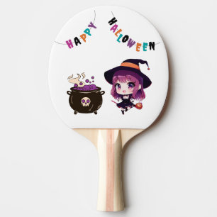 Raquete De Ping Pong Halloween/bruxa/outono/Outubro