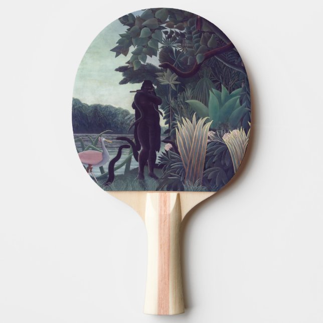 Raquete De Ping Pong Henri Rousseau - A Cobra Charmer (Frente)