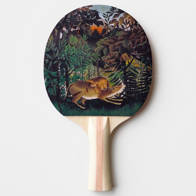 Raquete De Ping Pong Henri Rousseau - O Leão Fome (Frente)