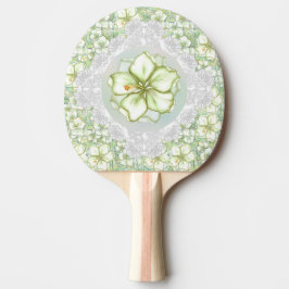 Raquete De Ping Pong Hibiscus & lace WHITE